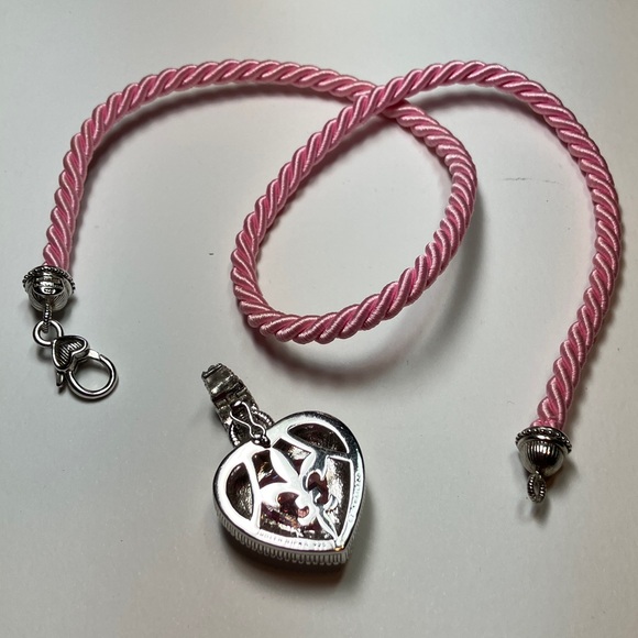 Judith Ripka Sterling Silver 2.5cttw Diamonique Pave’ Heart Enchancer - Picture 3 of 7